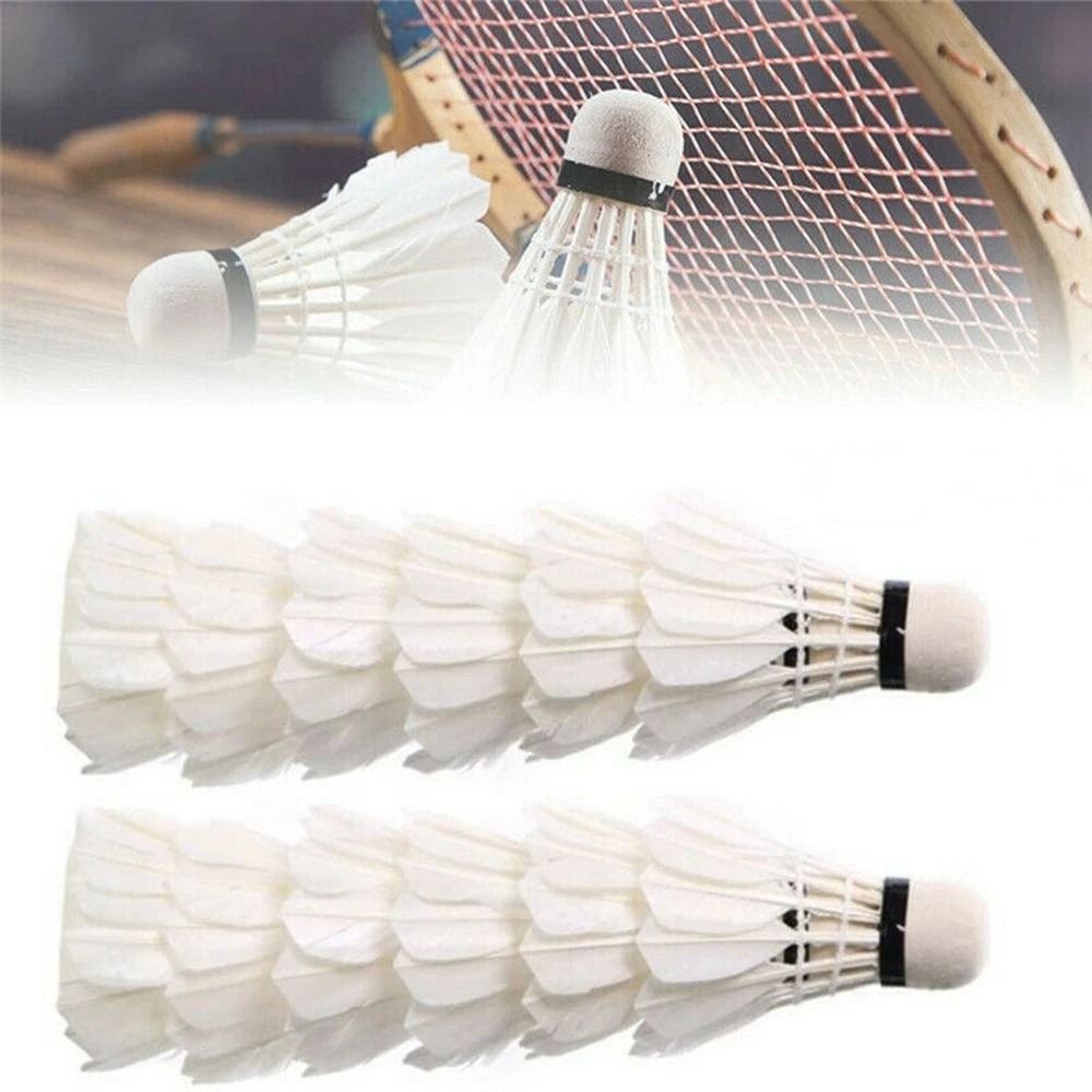 Feather Shuttlecock - 3/6/12 szt. Nowe białe lotki do
