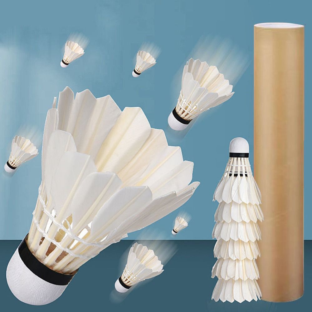 12 szt. Profesjonalne białe lo – Feather Shuttlecock recenzja i cena