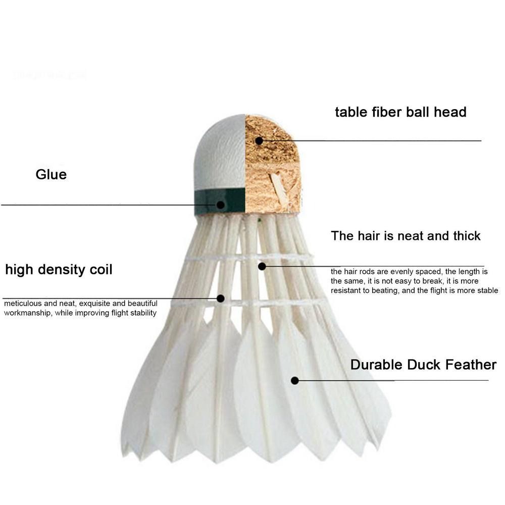 12 szt. Profesjonalne białe lo – Feather Shuttlecock recenzja i cena